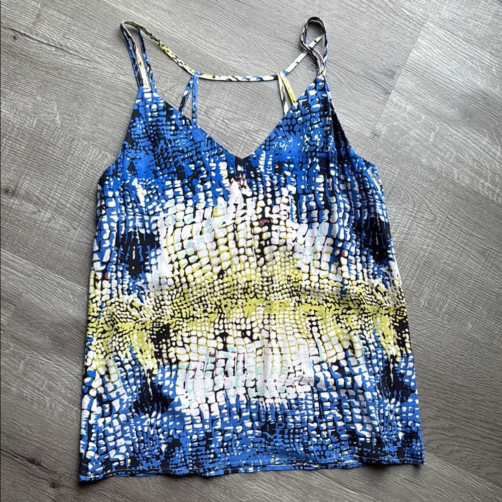 Blue and Yellow Women's Top